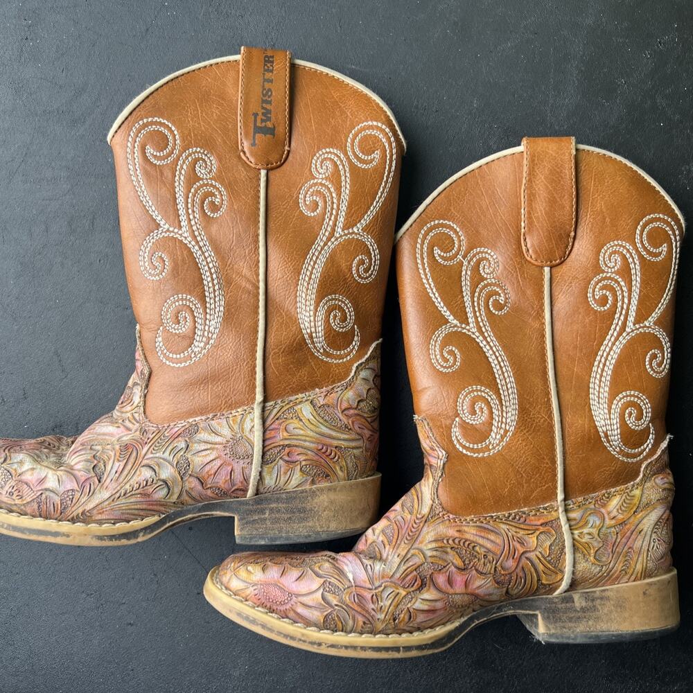 M&F Western Toddler Girls' Twister Boot Size 13.5 Cowgirl Boots Embossed